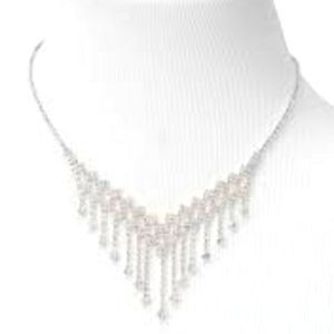 Crystal Rhinestone jewelry necklace earring set Wedding Prom Hoco Homecoming